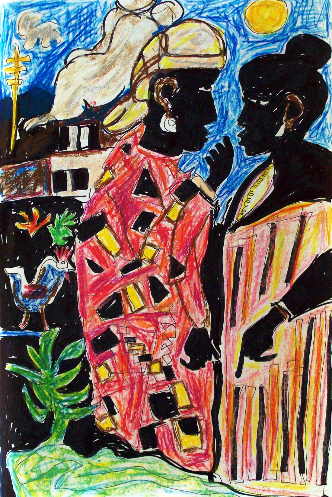 Allen_Forrest-forrest_romare_bearden_revisited_8_ink_and_oil_pastel_2015